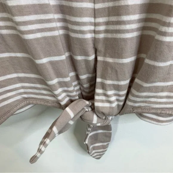 Garnet Hill Knotted Long-Sleeve Tee Dove Stripe - Picture 5 of 10